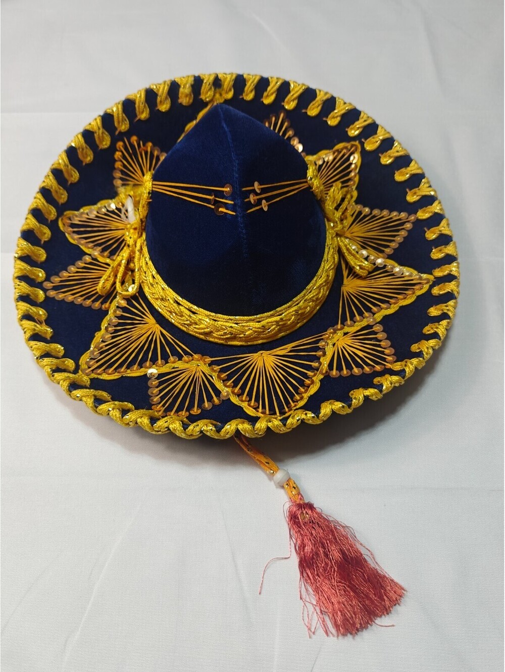 BLUE GOLD CHILDS Sombrero Mexico Mariachi Cinco De Mayo Festival Hat PIGALLE